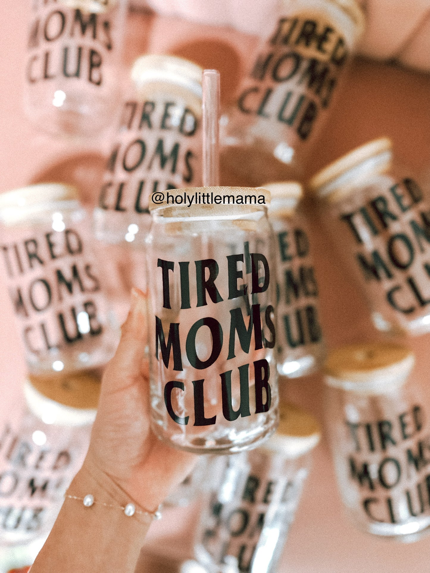 Tired Moms Club | Glass Cup